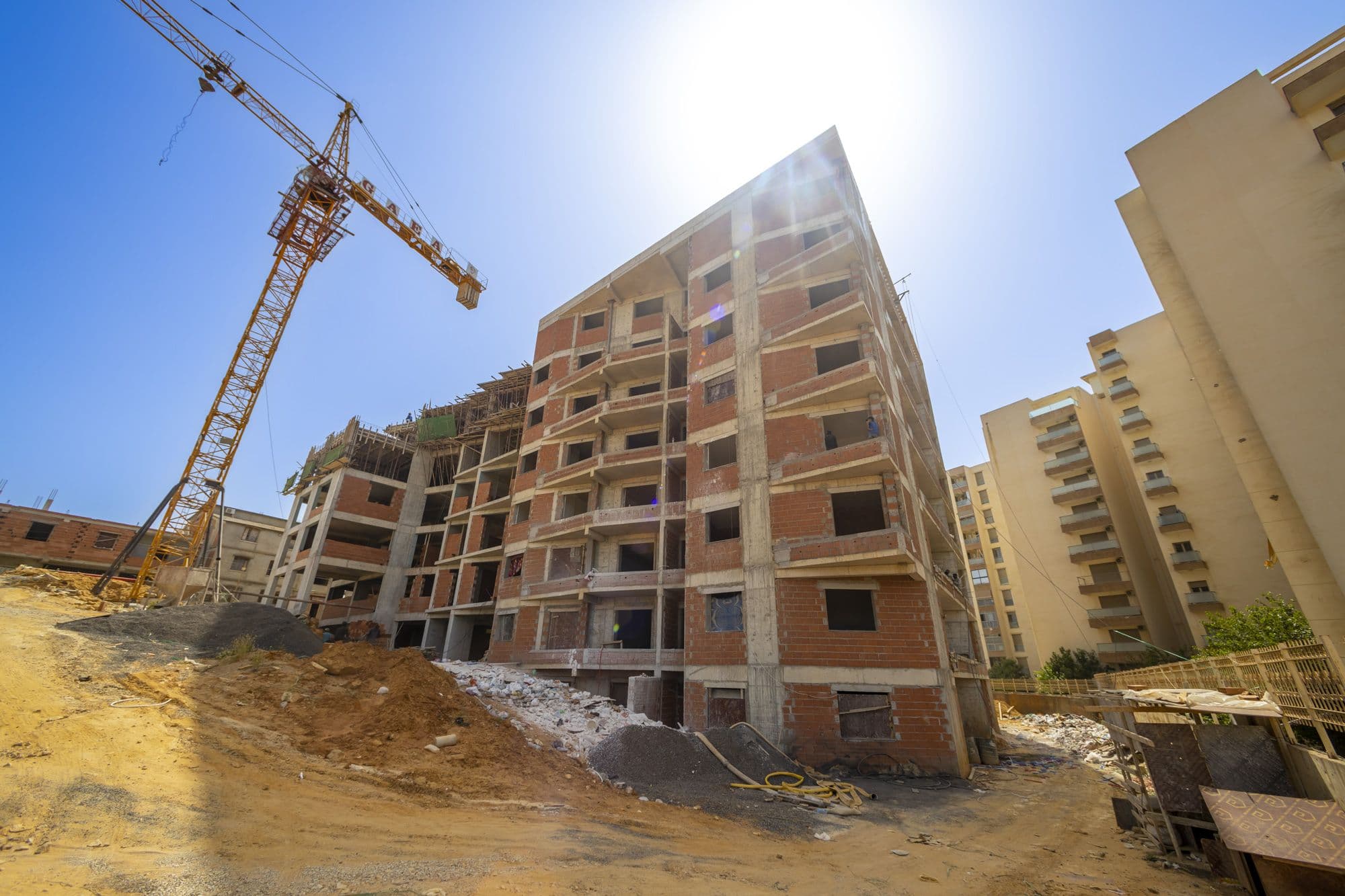 Finalisation travaux gros oeuvre et maçonnerie au niveau du Bloc C et D
